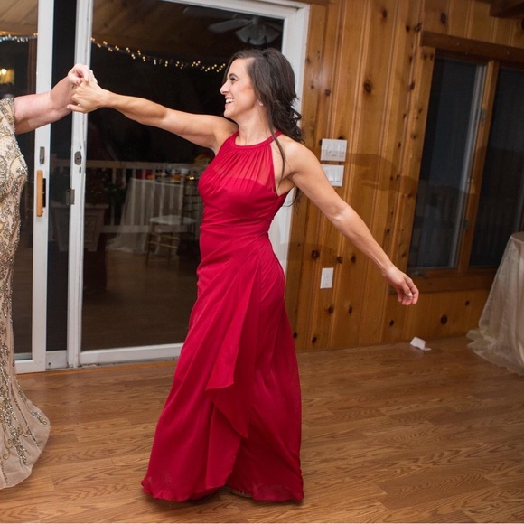 David’s Bridal Red Bridesmaid’s Gown - Picture 6 of 6